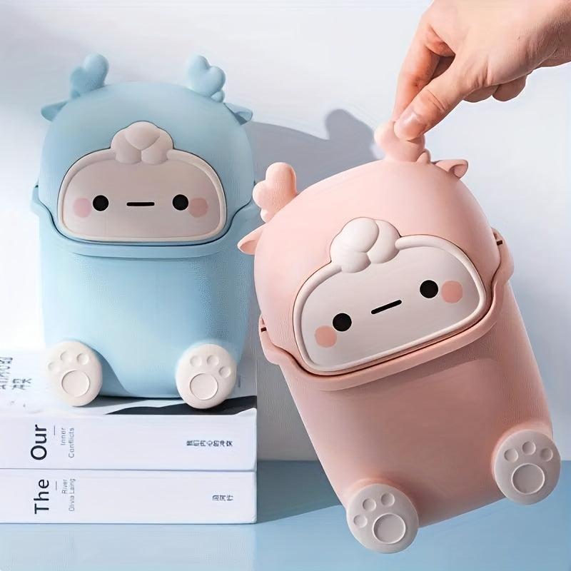 Mini Waste Paper Basket Trash Can for Office Bathroom Kitchen