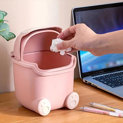 Mini Waste Paper Basket Trash Can for Office Bathroom Kitchen