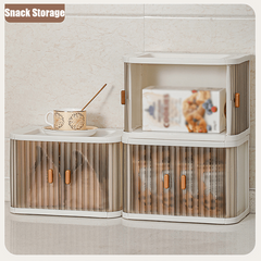 2Pcs Desktop School Supplies Storage Organizer Cabinet Transparent