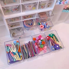 9-Square Transparent Storage Box for Books, Snacks, Clothes, Socks