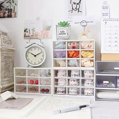 9-Square Transparent Storage Box for Books, Snacks, Clothes, Socks