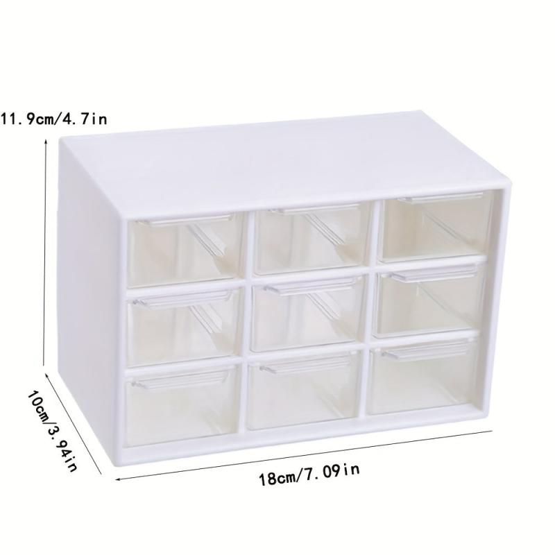 9-Square Transparent Storage Box for Books, Snacks, Clothes, Socks