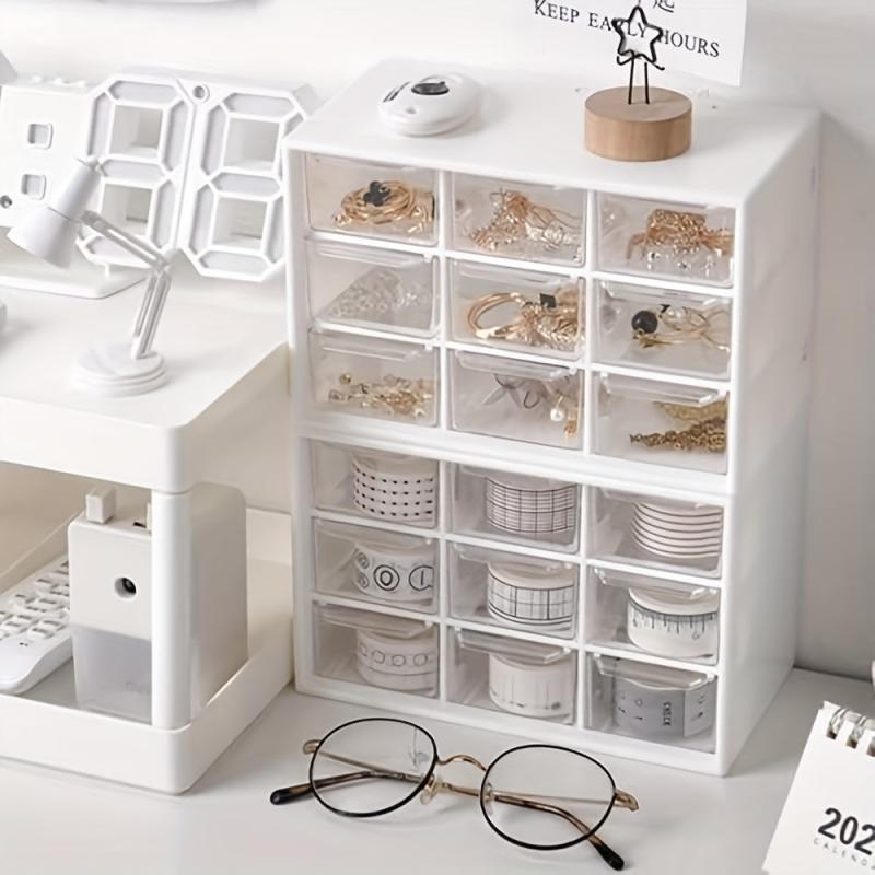 9-Square Transparent Storage Box for Books, Snacks, Clothes, Socks