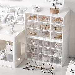 9-Square Transparent Storage Box for Books, Snacks, Clothes, Socks