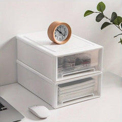 Desktop Storage Box Drawer Type Single Layer Stackable