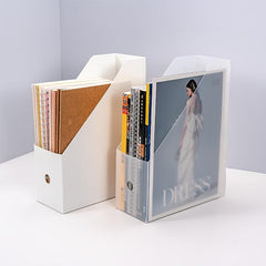 File Storage Box Standing File Shelf Book Shelf File Frame Desktop Data Shelf