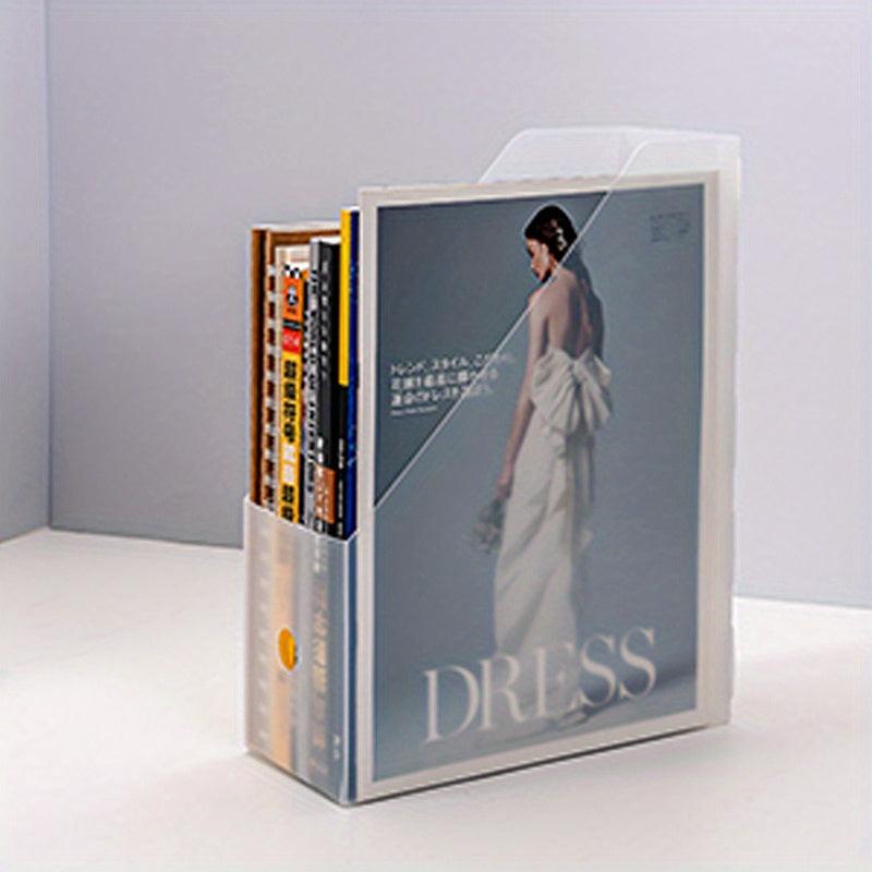 File Storage Box Standing File Shelf Book Shelf File Frame Desktop Data Shelf