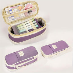 Large Capacity Macaron Matching Pencil Bag Stationery Box