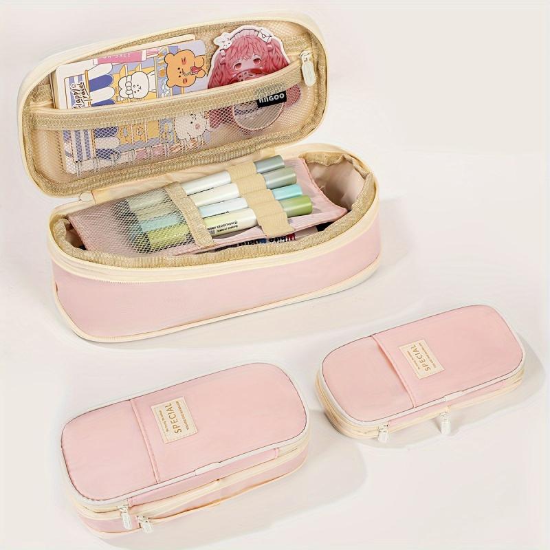 Large Capacity Macaron Matching Pencil Bag Stationery Box