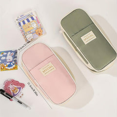 Large Capacity Macaron Matching Pencil Bag Stationery Box