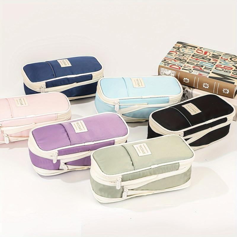 Large Capacity Macaron Matching Pencil Bag Stationery Box