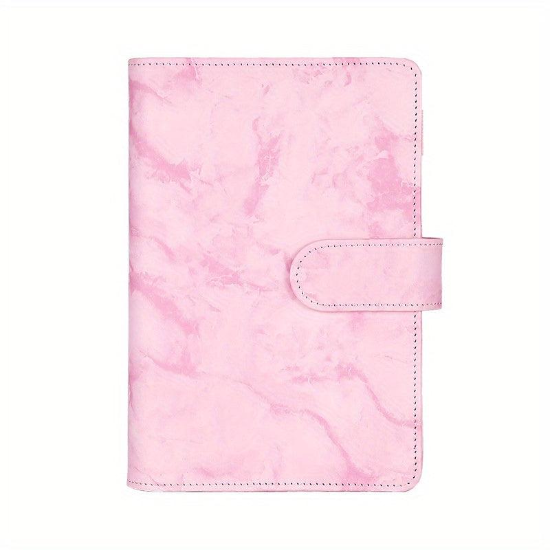 6-Ring Stylish Binder Planner Magnetic Buckle Closure PU Leather Women