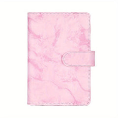 6-Ring Stylish Binder Planner Magnetic Buckle Closure PU Leather Women