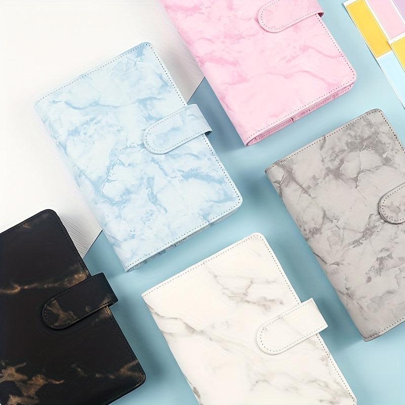 6-Ring Stylish Binder Planner Magnetic Buckle Closure PU Leather Women