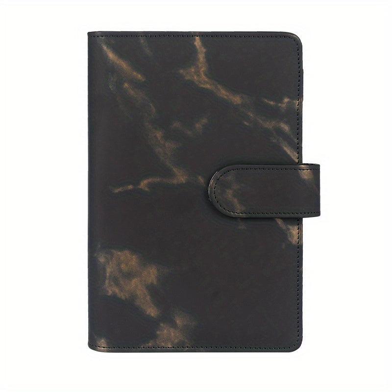 6-Ring Stylish Binder Planner Magnetic Buckle Closure PU Leather Women
