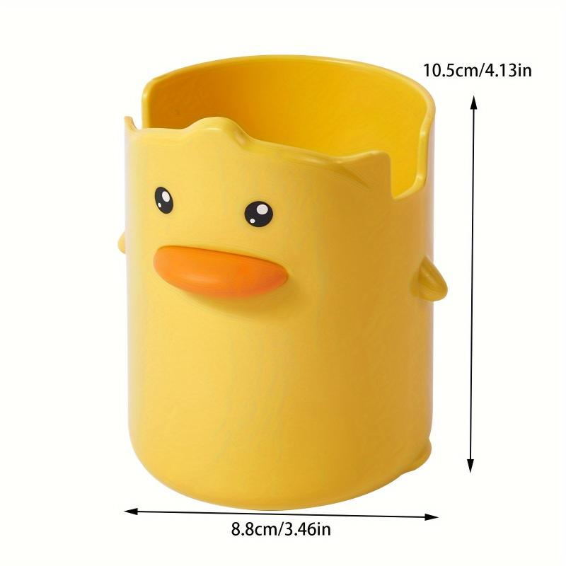 Cute Yellow Duck Pen Holder for Desk