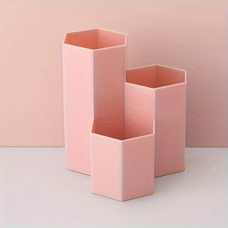 Hexagon Pen Holder Stationery Student Office Supplies Pencil Holder