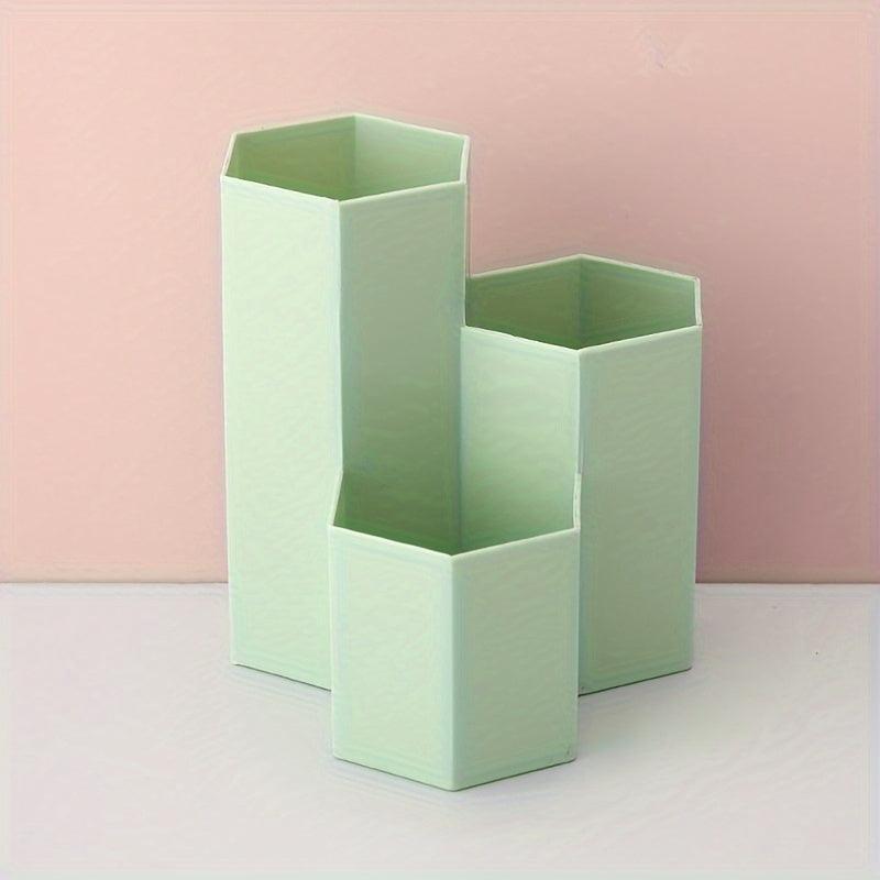 Hexagon Pen Holder Stationery Student Office Supplies Pencil Holder