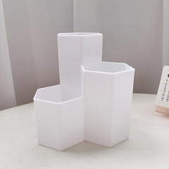 Hexagon Pen Holder Stationery Student Office Supplies Pencil Holder