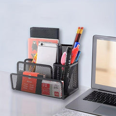 Desk Mail Organizer Small File Organizer Metal Mesh for Office and Home
