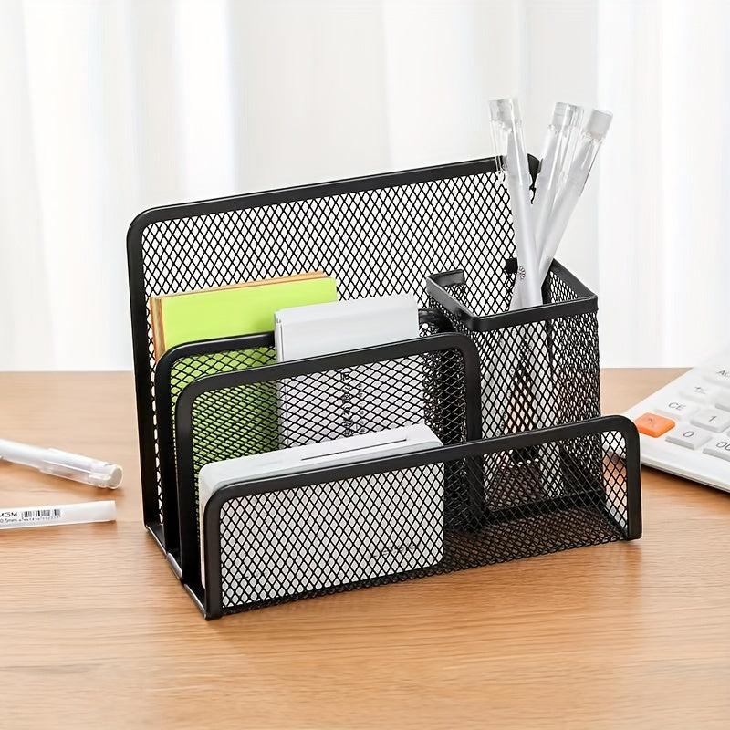 Desk Mail Organizer Small File Organizer Metal Mesh for Office and Home