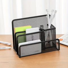 Desk Mail Organizer Small File Organizer Metal Mesh for Office and Home