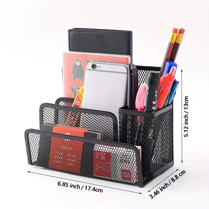 Desk Mail Organizer Small File Organizer Metal Mesh for Office and Home
