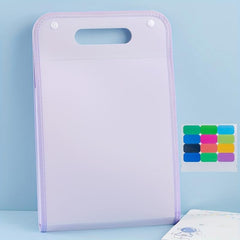 ZGC Vertical A4 Portable File Folder 13 Grid Test Paper Bag