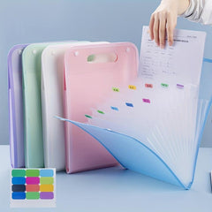 ZGC Vertical A4 Portable File Folder 13 Grid Test Paper Bag