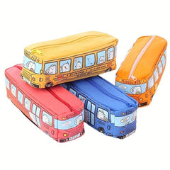 Creative Cartoon Bus-Shaped Pencil Case - Large Capacity Student Pencil Case