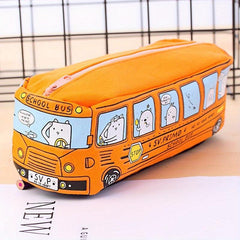 Creative Cartoon Bus-Shaped Pencil Case - Large Capacity Student Pencil Case