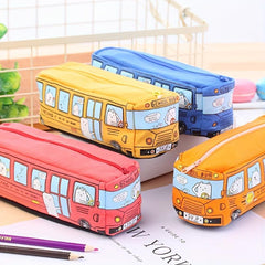 Creative Cartoon Bus-Shaped Pencil Case - Large Capacity Student Pencil Case