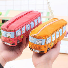 Creative Cartoon Bus-Shaped Pencil Case - Large Capacity Student Pencil Case