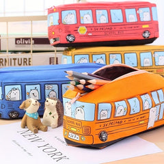 Creative Cartoon Bus-Shaped Pencil Case - Large Capacity Student Pencil Case