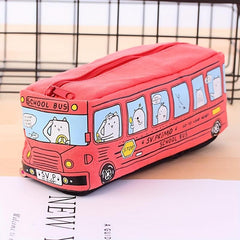 Creative Cartoon Bus-Shaped Pencil Case - Large Capacity Student Pencil Case