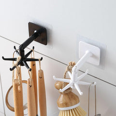 360 Rotatable Kitchen Hooks Utensil Rack Under Cabinet Holder
