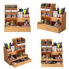 Wooden Pen Organizer: Desk, Office, School & Home