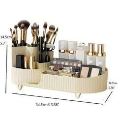 Rotating Cosmetic Organizer Pen Tube Desktop Makeup Brushes Lipstick Shelf