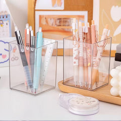 Minimalism Transparent Large Capacity Pen Holder for Desk