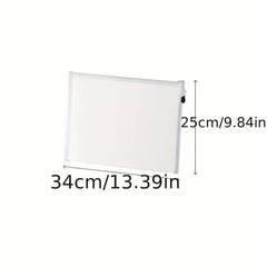 Mesh Zipper Pouch Document Bag Waterproof File Folders