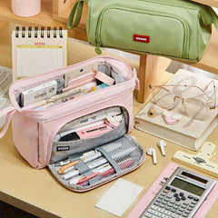 Large Capacity Pencil Case for Girls Boys Students Middle High School