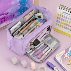 Large Capacity Pencil Case for Girls Boys Students Middle High School