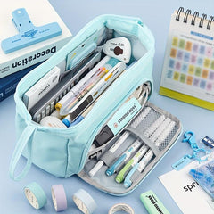 Large Capacity Pencil Case for Girls Boys Students Middle High School