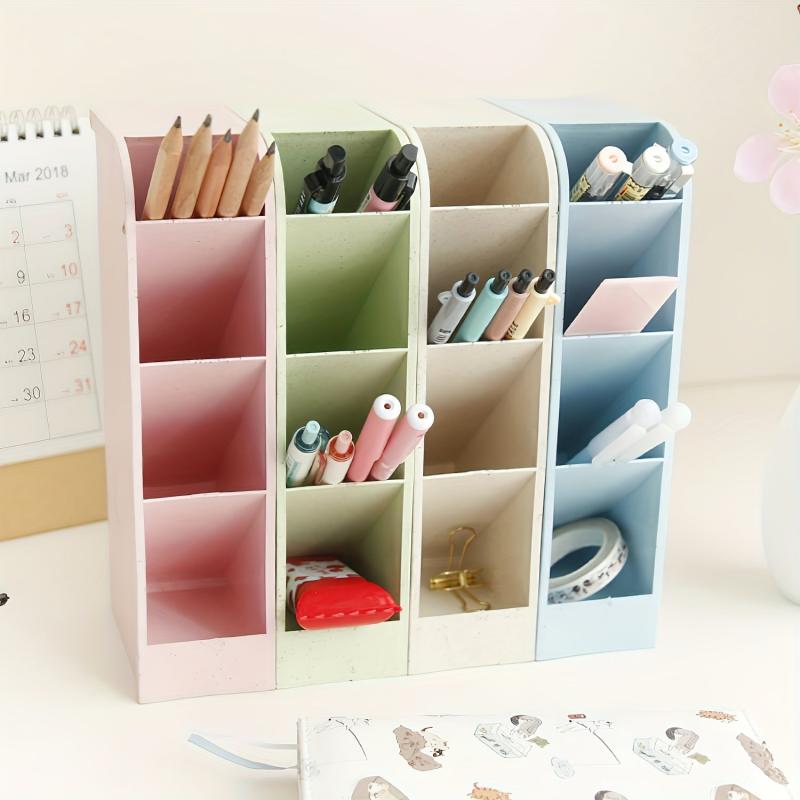 Colorful Desk Pencil Organizer Caddies for Office, School Supplies