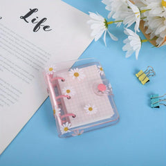 Mini Transparent 3 Ring Binder Covers with 80 Sheets