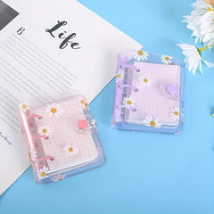 Mini Transparent 3 Ring Binder Covers with 80 Sheets