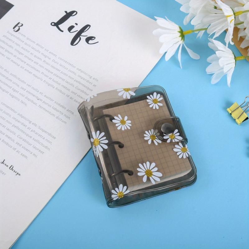 Mini Transparent 3 Ring Binder Covers with 80 Sheets