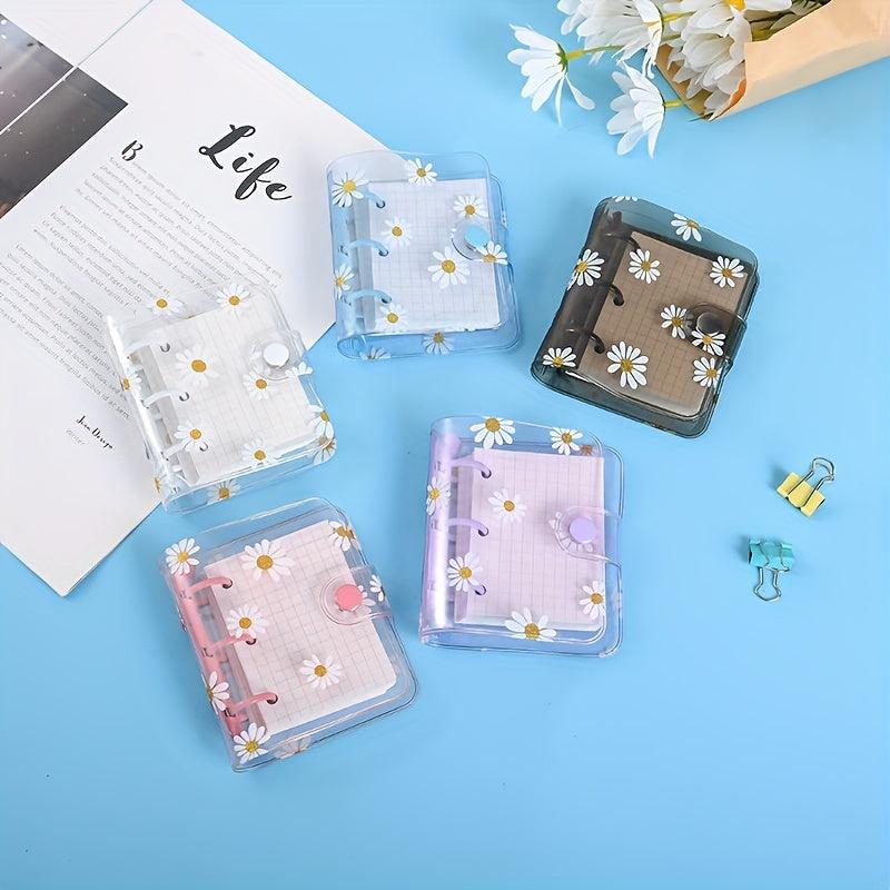 Mini Transparent 3 Ring Binder Covers with 80 Sheets