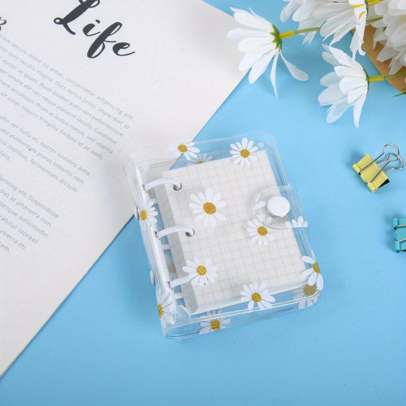 Mini Transparent 3 Ring Binder Covers with 80 Sheets