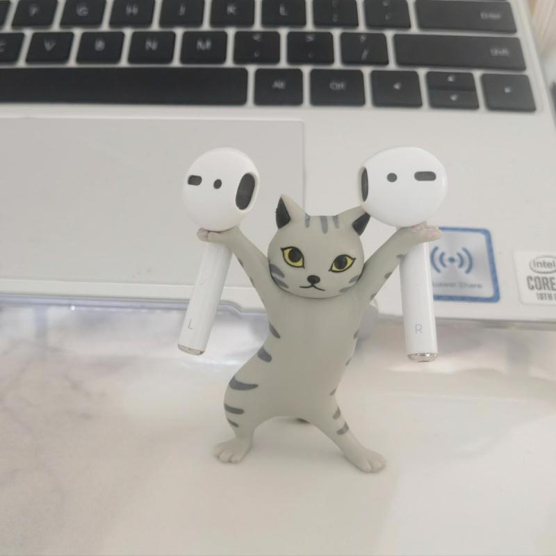 Enchanted Dancing Cat Pen Holder Desktop Ornament